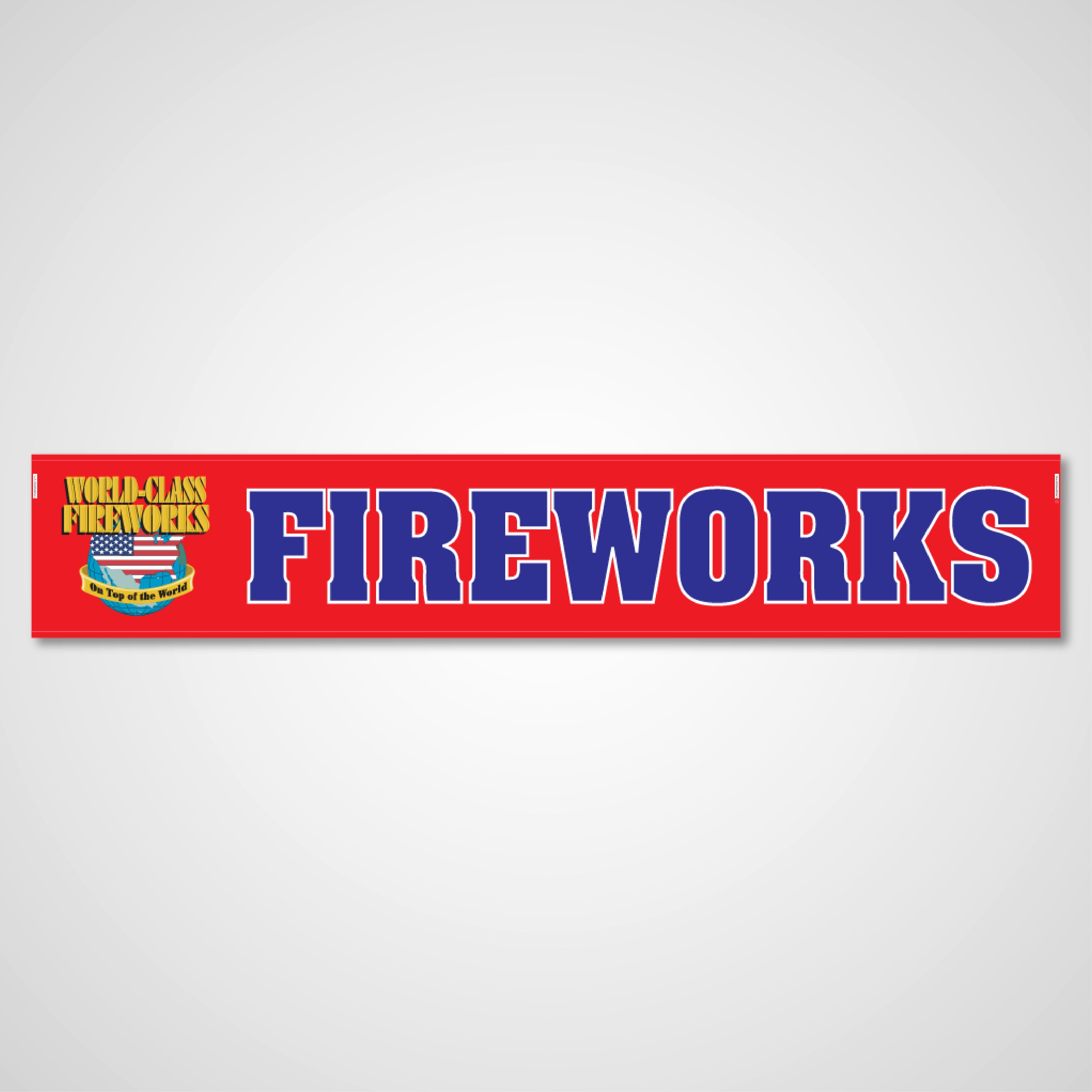 World Class Fireworks 2x12 Banner Red