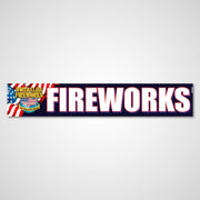 World Class Fireworks USA Flag Banner 2x12