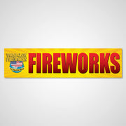 3x12 WCF Fireworks Banner Yellow