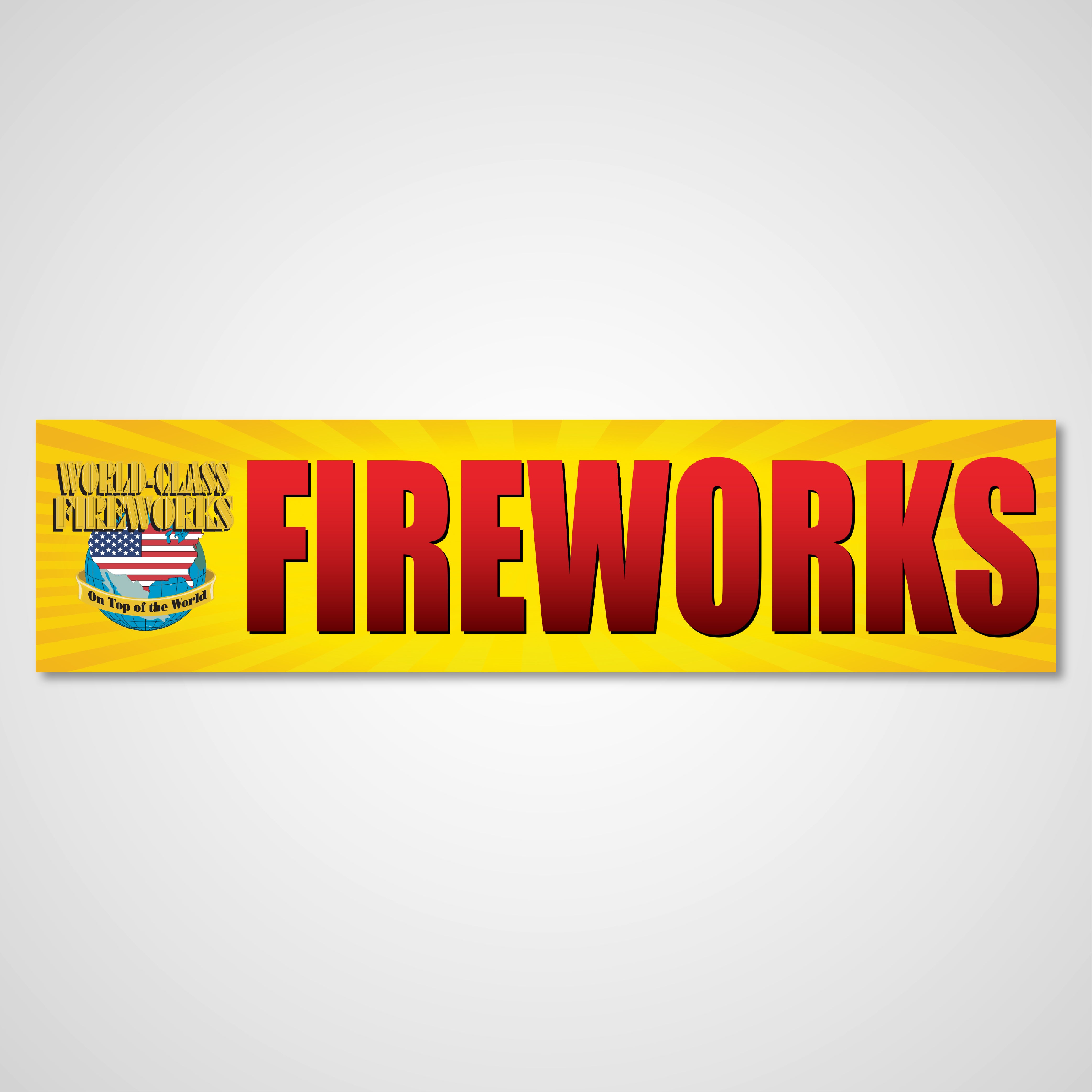 3x12 WCF Fireworks Banner Yellow