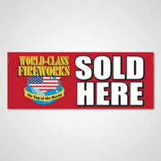 World Class Fireworks Sold Here 3x8 Banner