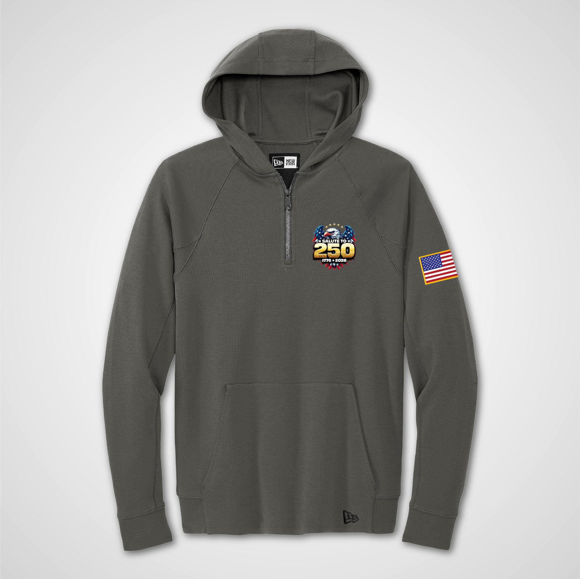 Salute to 250 USA Flag Quarter Zip Hoodie