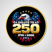Salute to 250 Sticker (4 in. x 4 in.)
