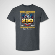 World Class Fireworks Celebrating 250 Years T-Shirt