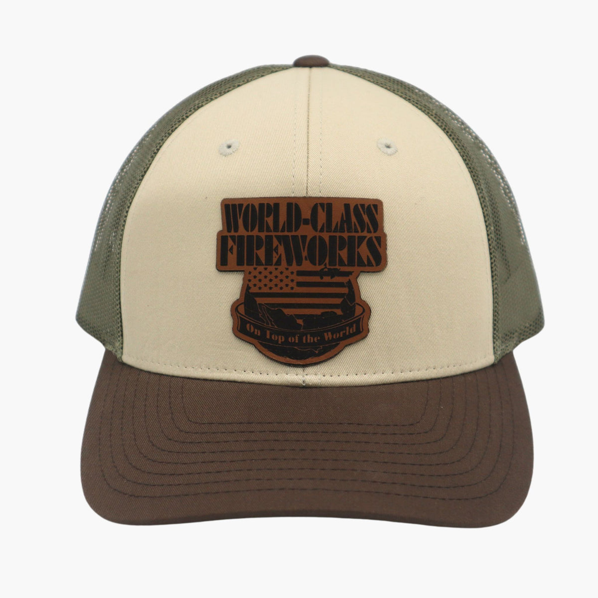 World Class Fireworks Leather Patch Hat – Shop Jake's Tees